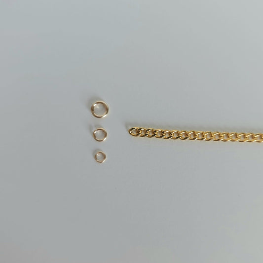 14k gold filled permanent jewellery cuban chain wholesale