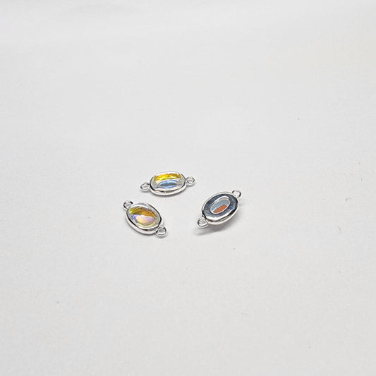 Oval Moonstone Connector 5pk