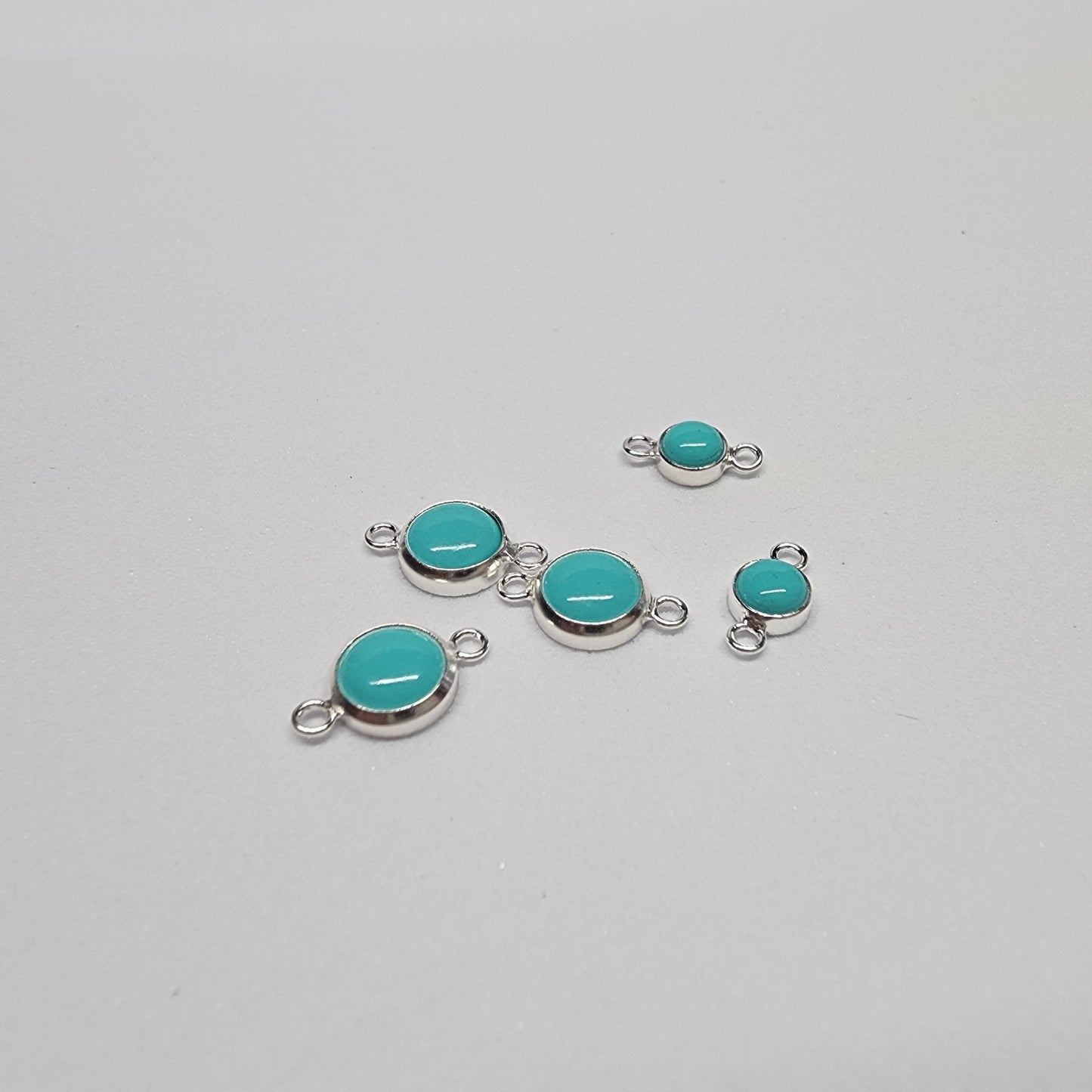 Turquoise Bezel Connector 3pk