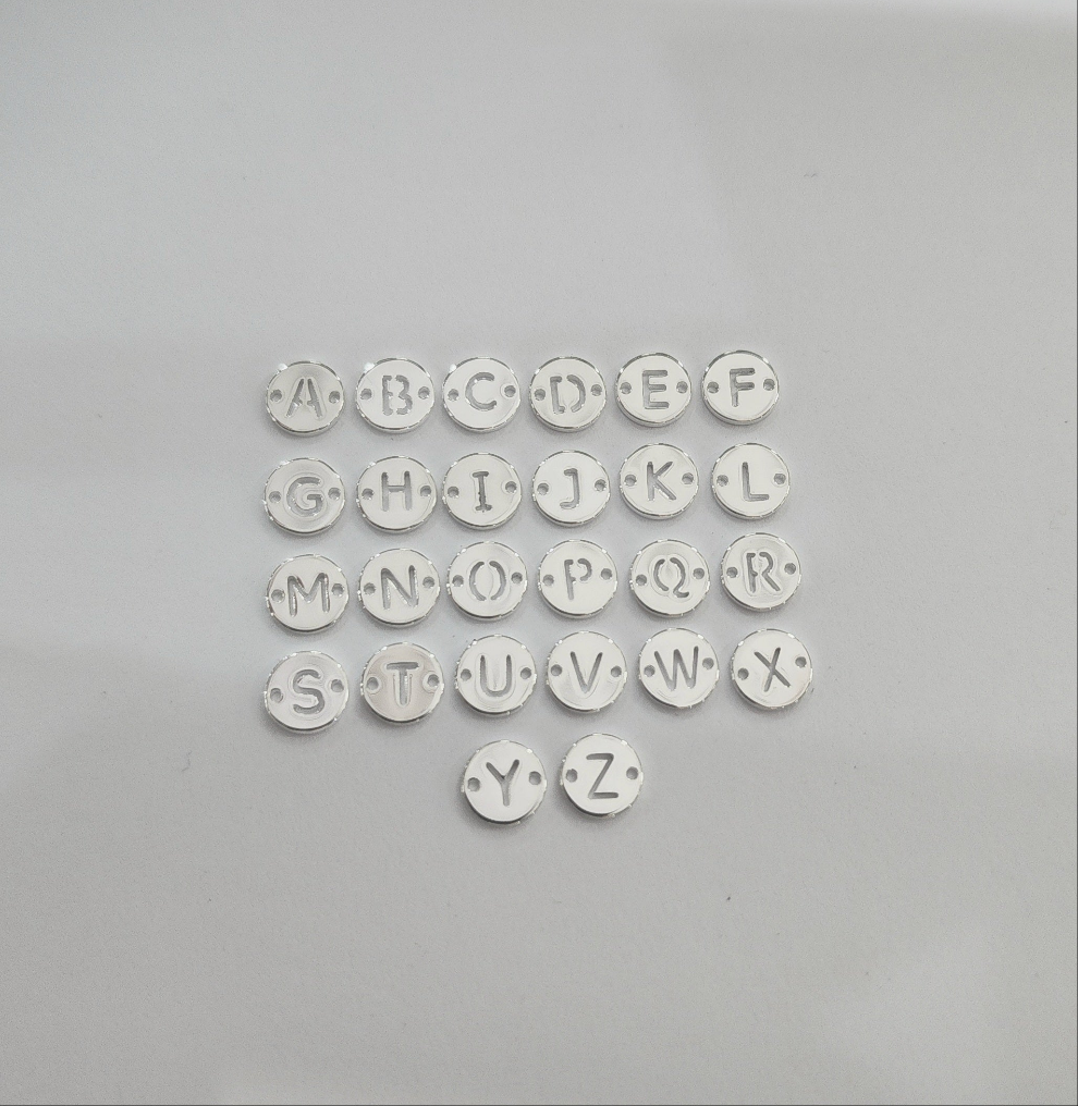 Sterling silver initial connector alphabet