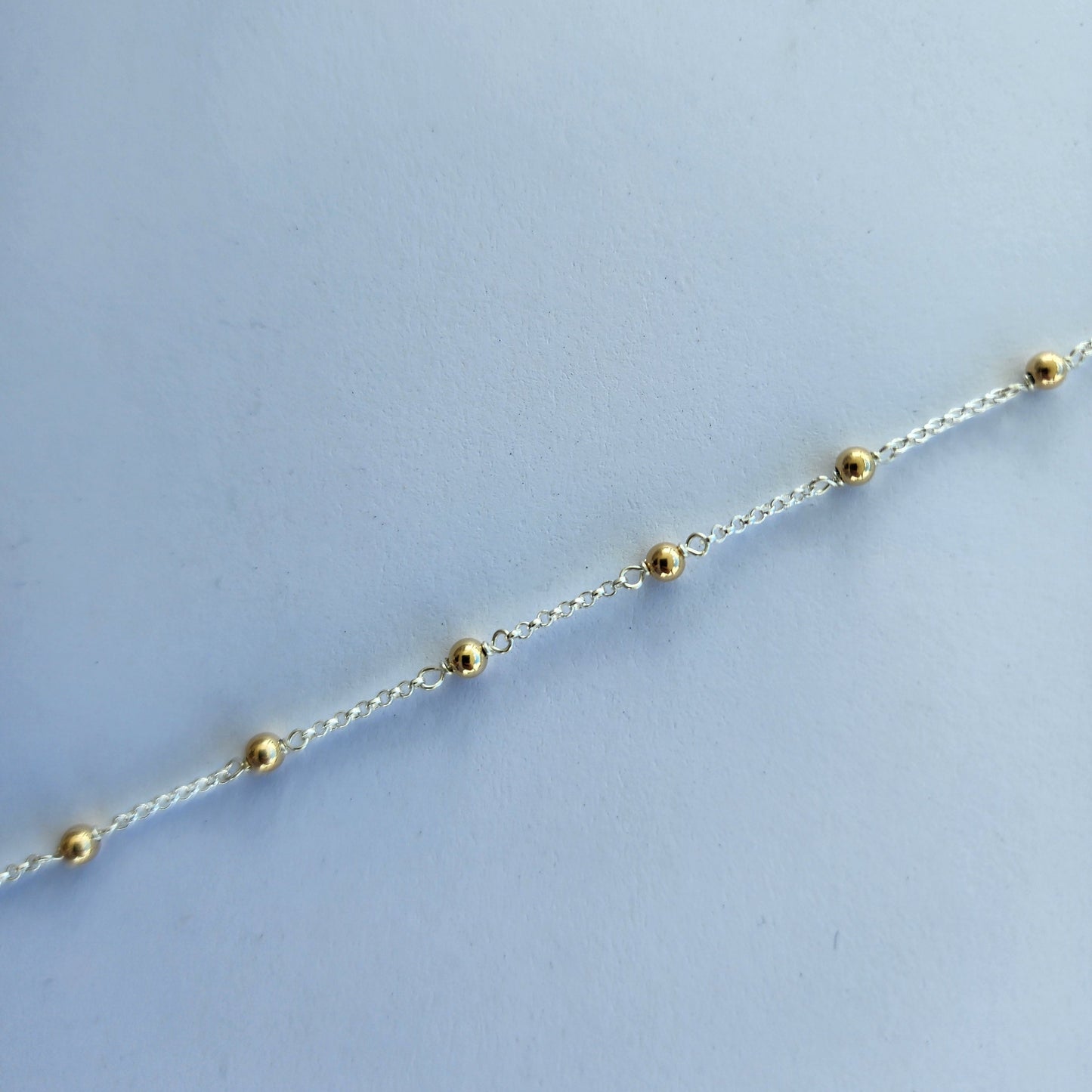 gold filled silver satellite chain