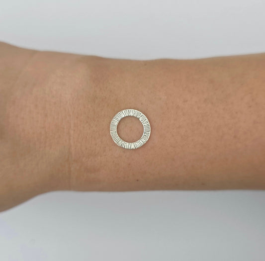 Sterling Silver Textured Disc