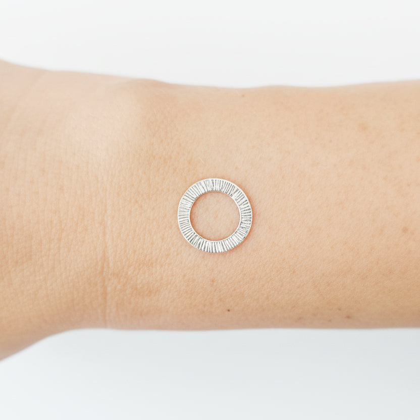 Sterling Silver Textured Disc