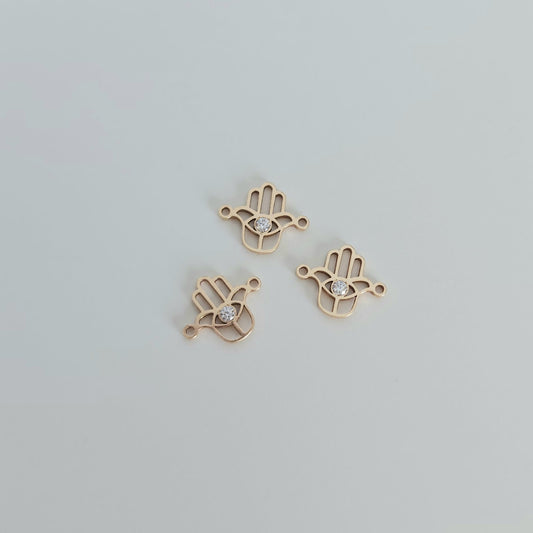 14k gold filled evil eye connectors permanent jewellery wholesale bulk order