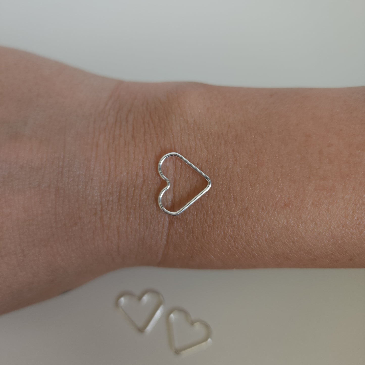 14k gold filled permanent jewellery heart connector wholesale