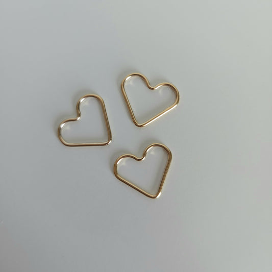 14k gold filled permanent jewellery heart connector wholesale