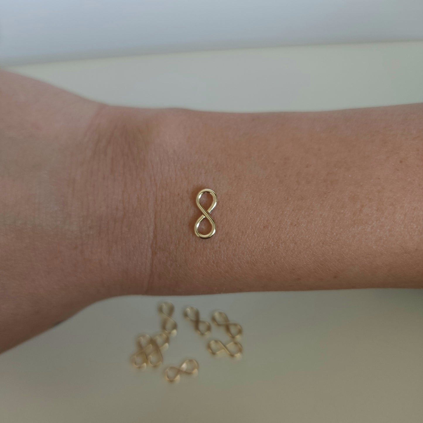14k gold filled permanent jewellery infinity connector wholesale