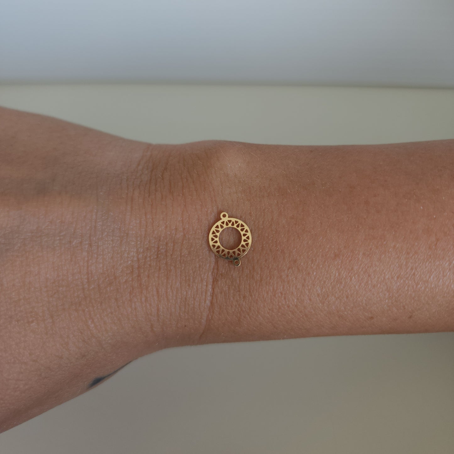 14k gold filled permanent jewellery mandala connector wholesale