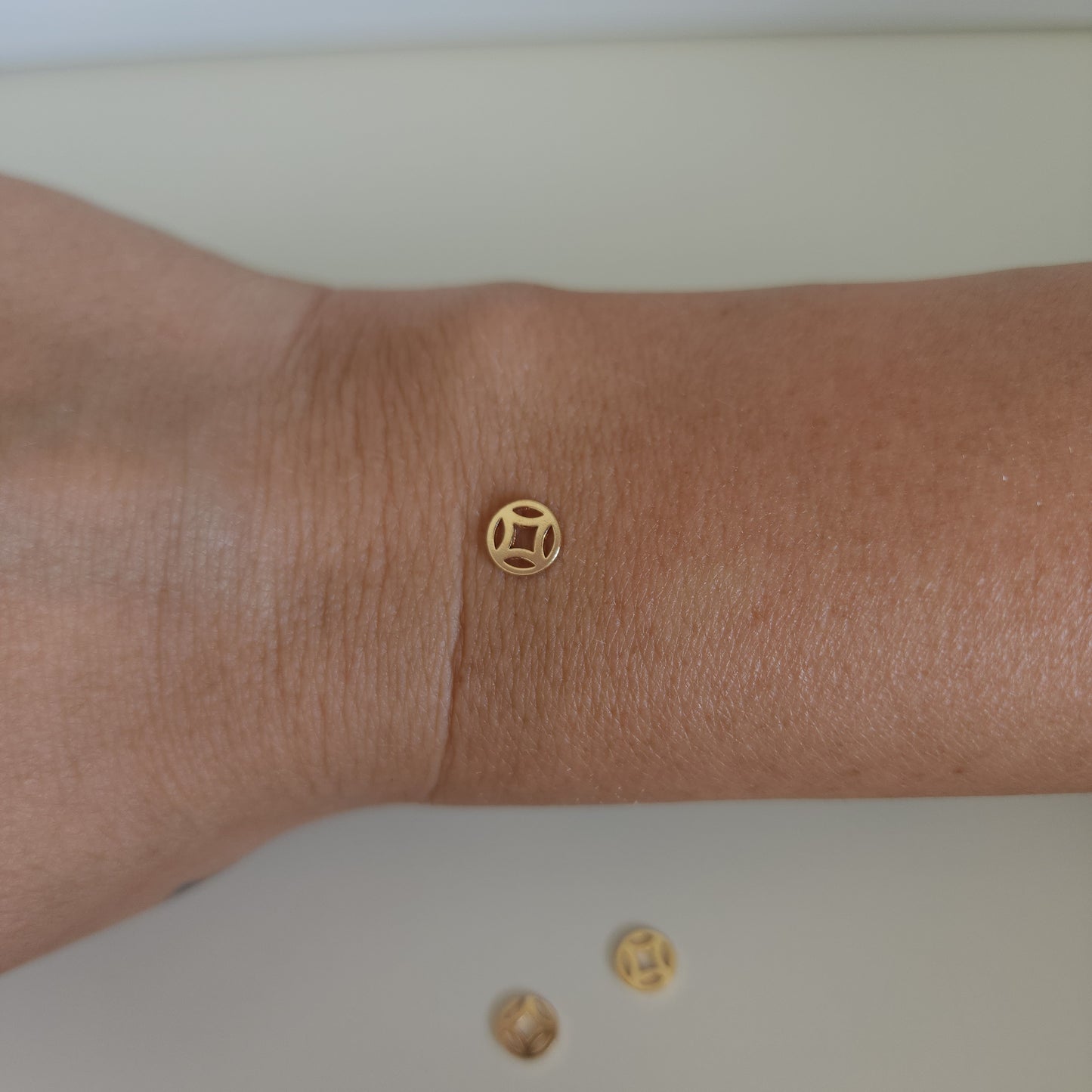 14k gold filled permanent jewellery coin connector wholesale