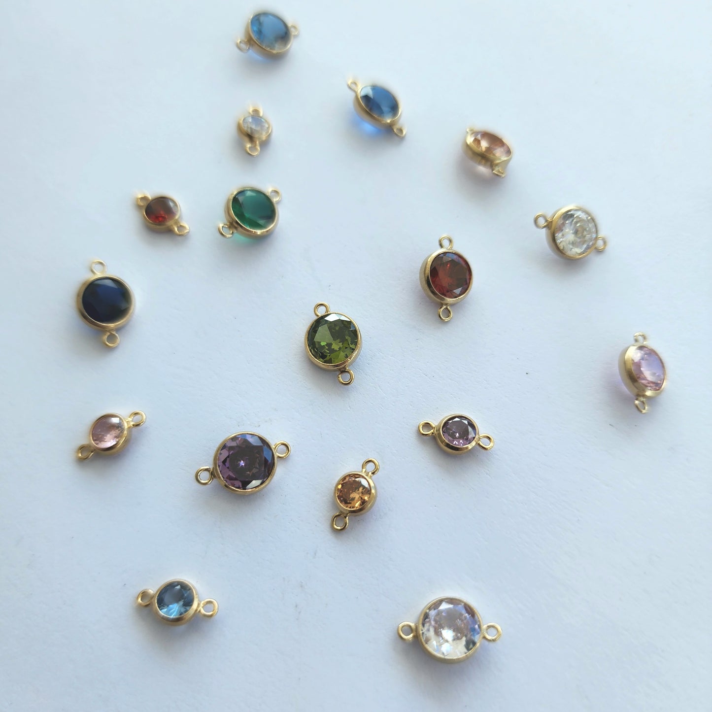Cz Birthstone Connector 3pk