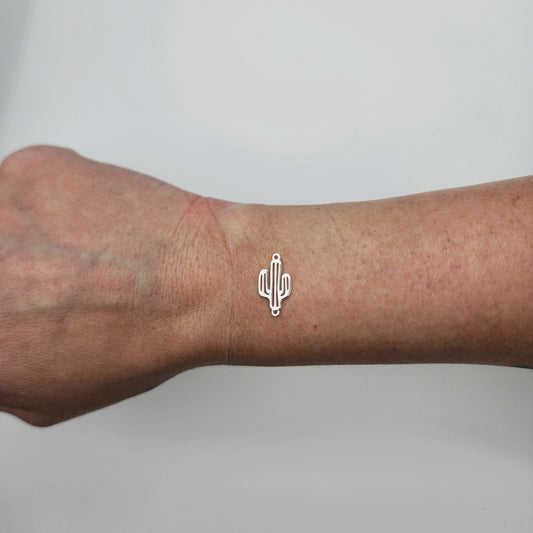 Silver cactus connector size