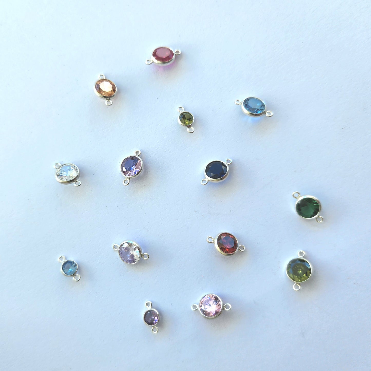 Cz Birthstone Connector 3pk