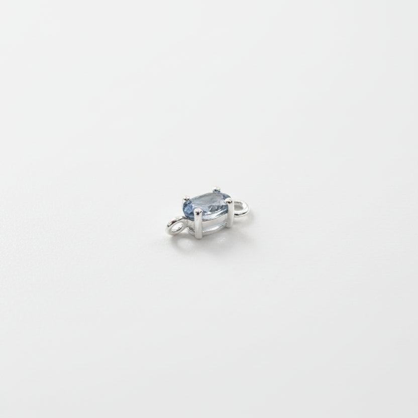 Sterling silver sapphire connector