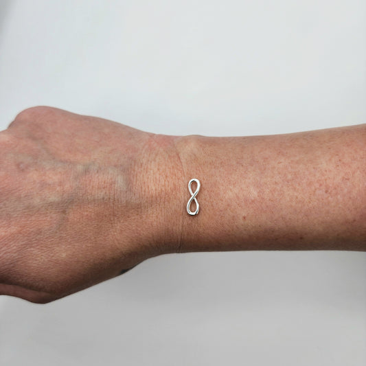 Silver infinity connector size