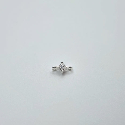 Permanent jewellery single cz connector