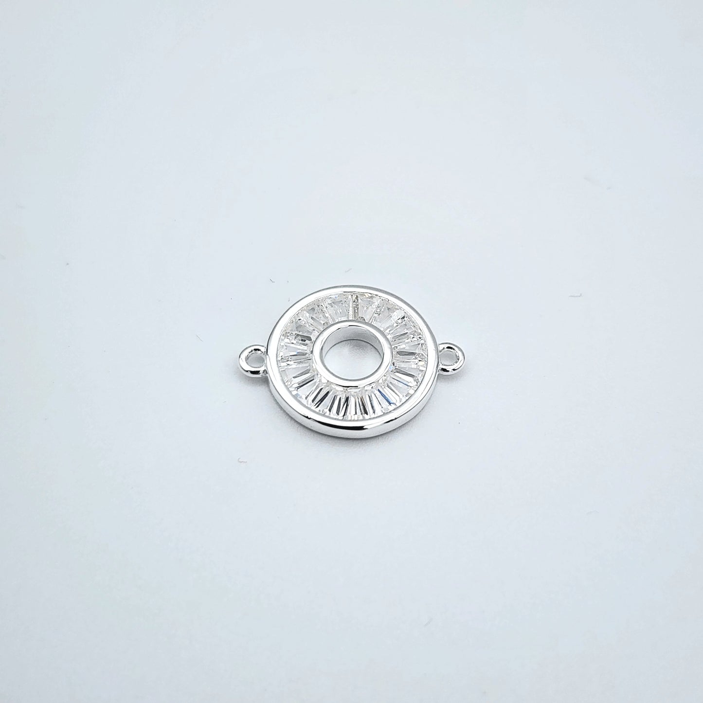 Silver cz sunray connector