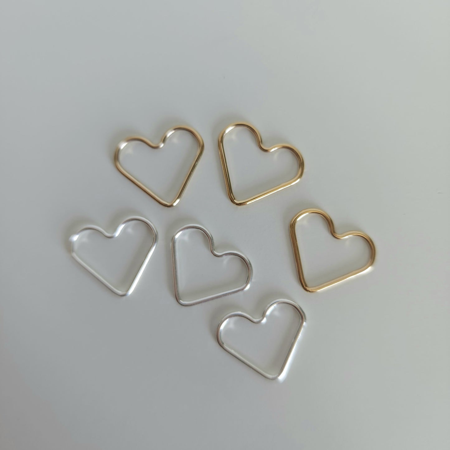 14k gold filled permanent jewellery heart connector wholesale
