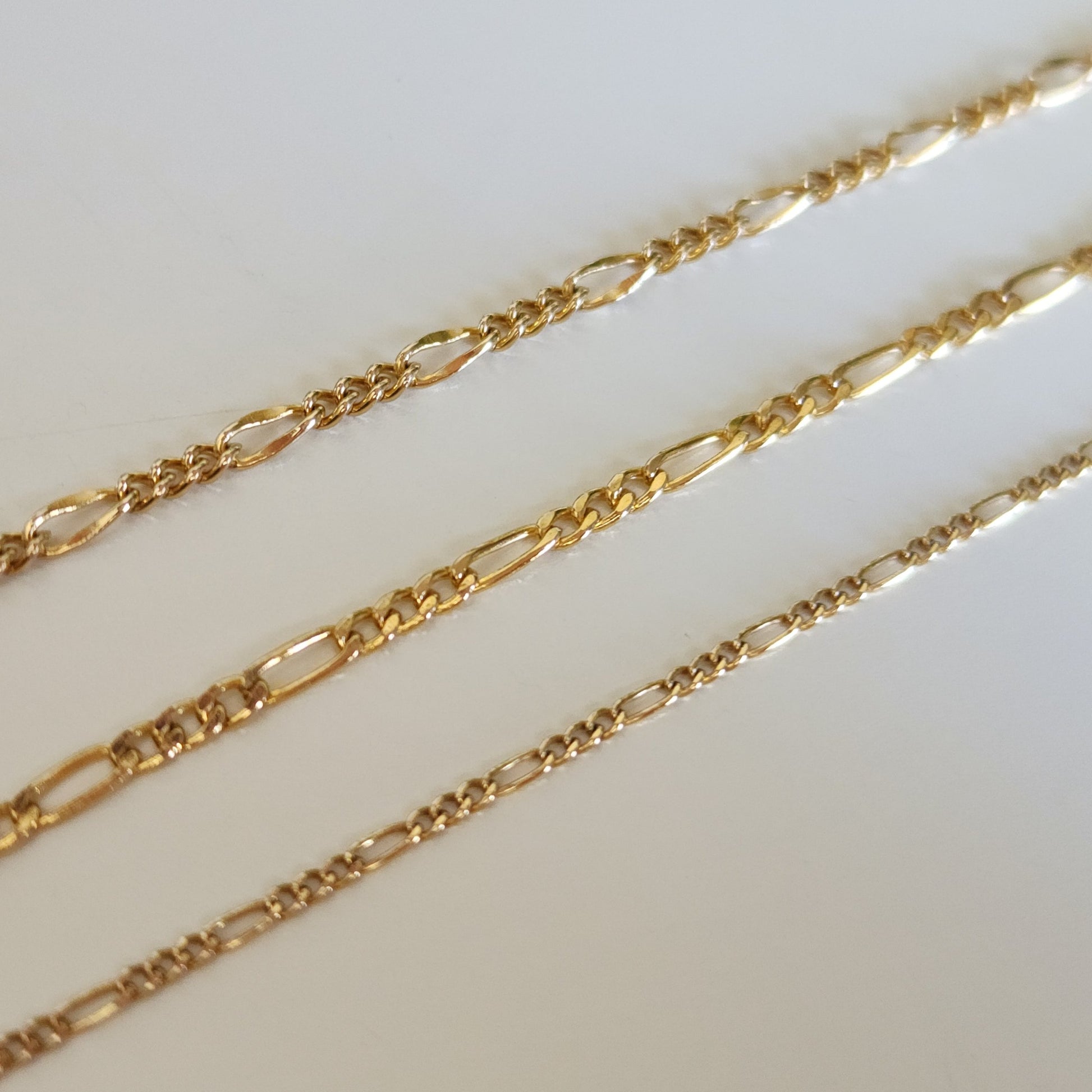 14k gold filled permanent jewellery figaro chain wholesale