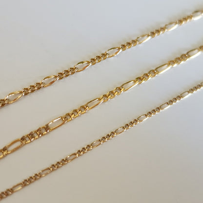 14k gold filled permanent jewellery figaro chain wholesale