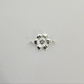 Sterling silver flower Cubic zirconia connector