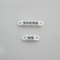 Sterling silver bar connector sapphire cubic zirconia