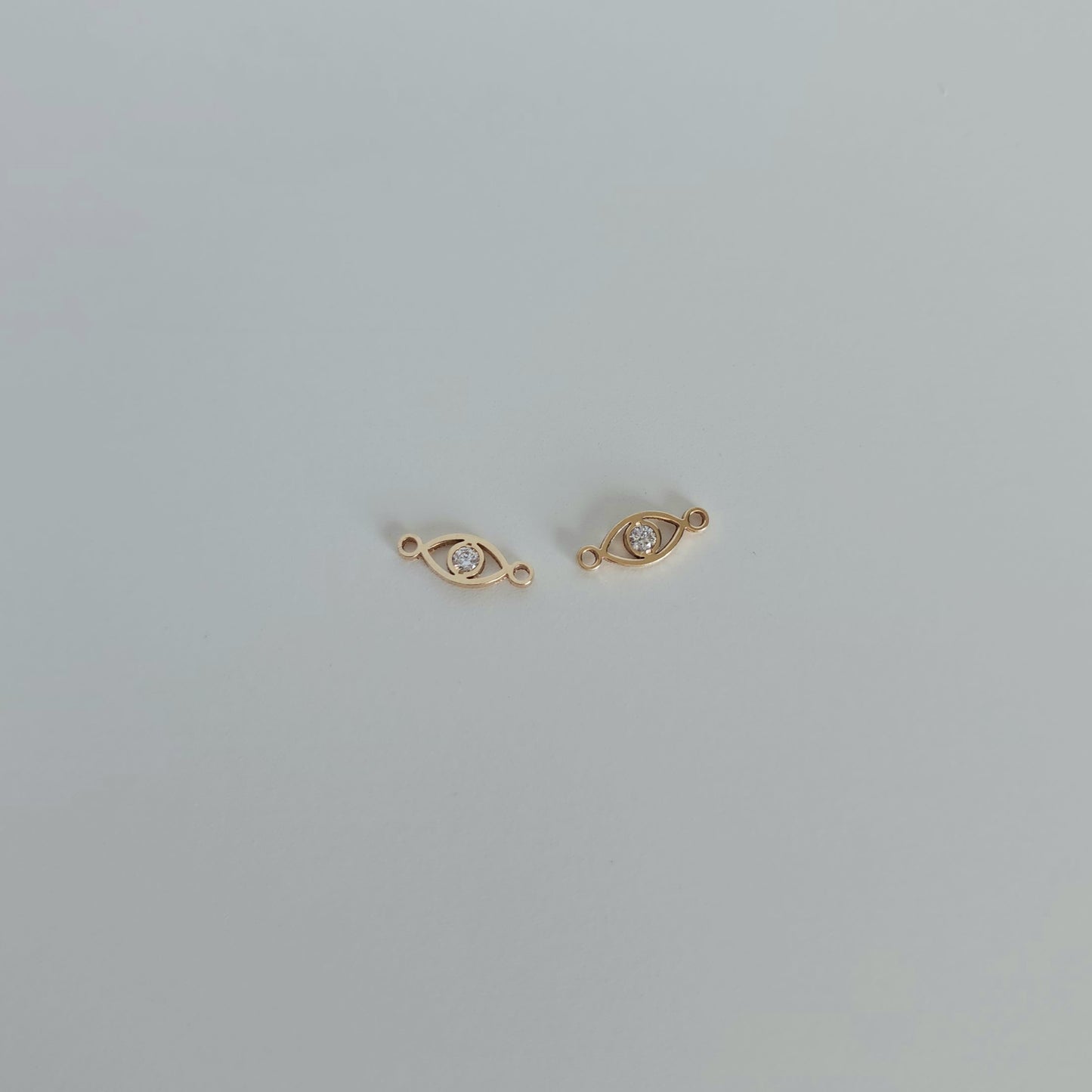 14k gold filled evil eye connectors permanent jewellery wholesale bulk order
