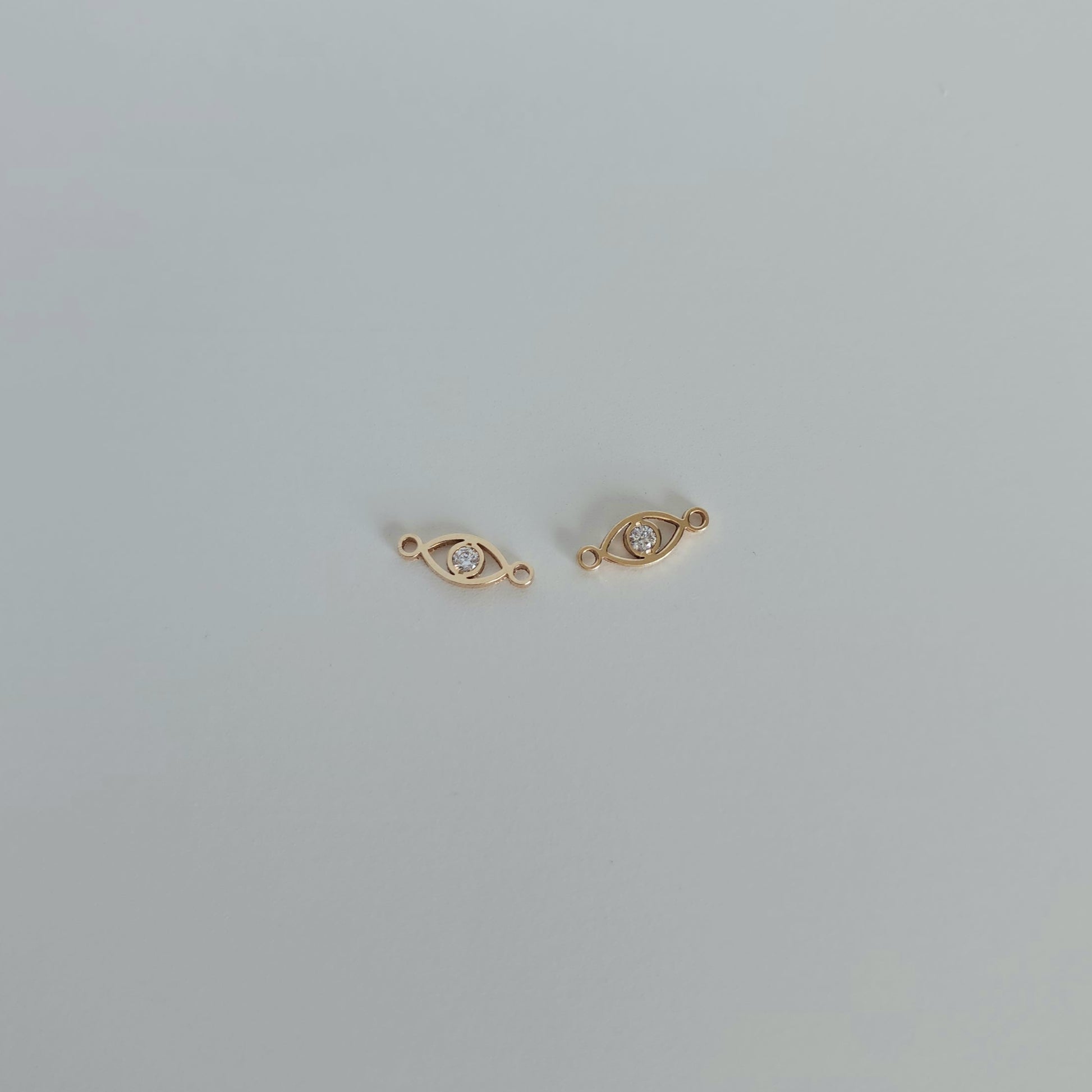 14k gold filled evil eye connectors permanent jewellery wholesale bulk order