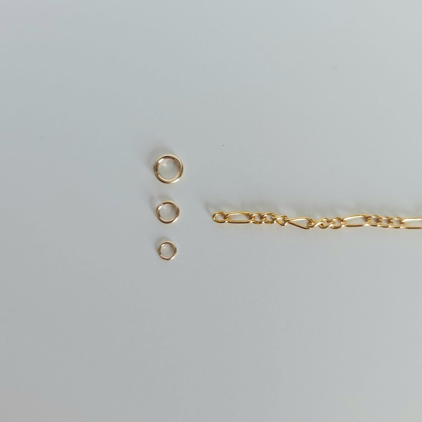 14k gold filled permanent jewellery figaro chain wholesale