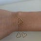 14k gold filled permanent jewellery heart connector wholesale