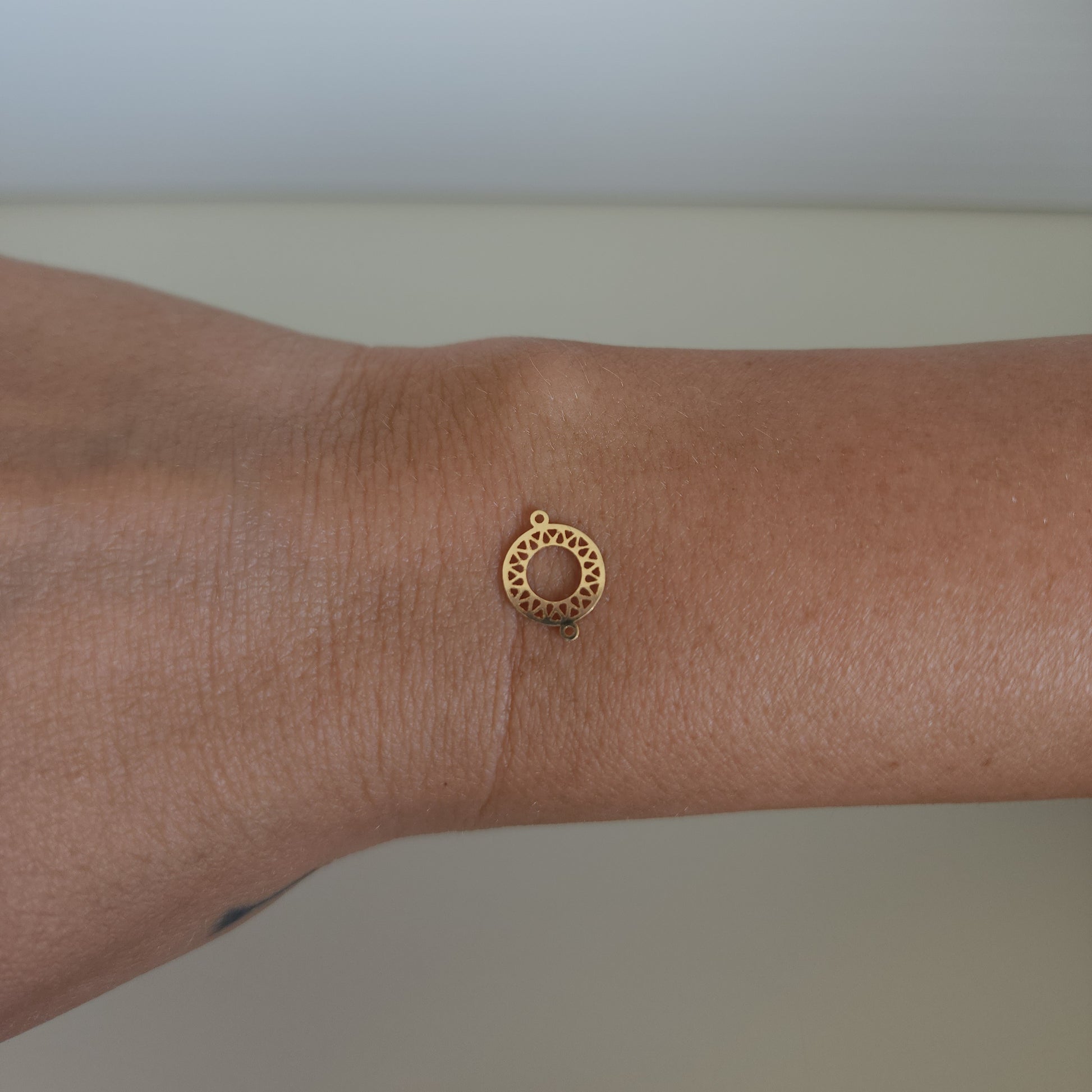 14k gold filled permanent jewellery mandala connector wholesale