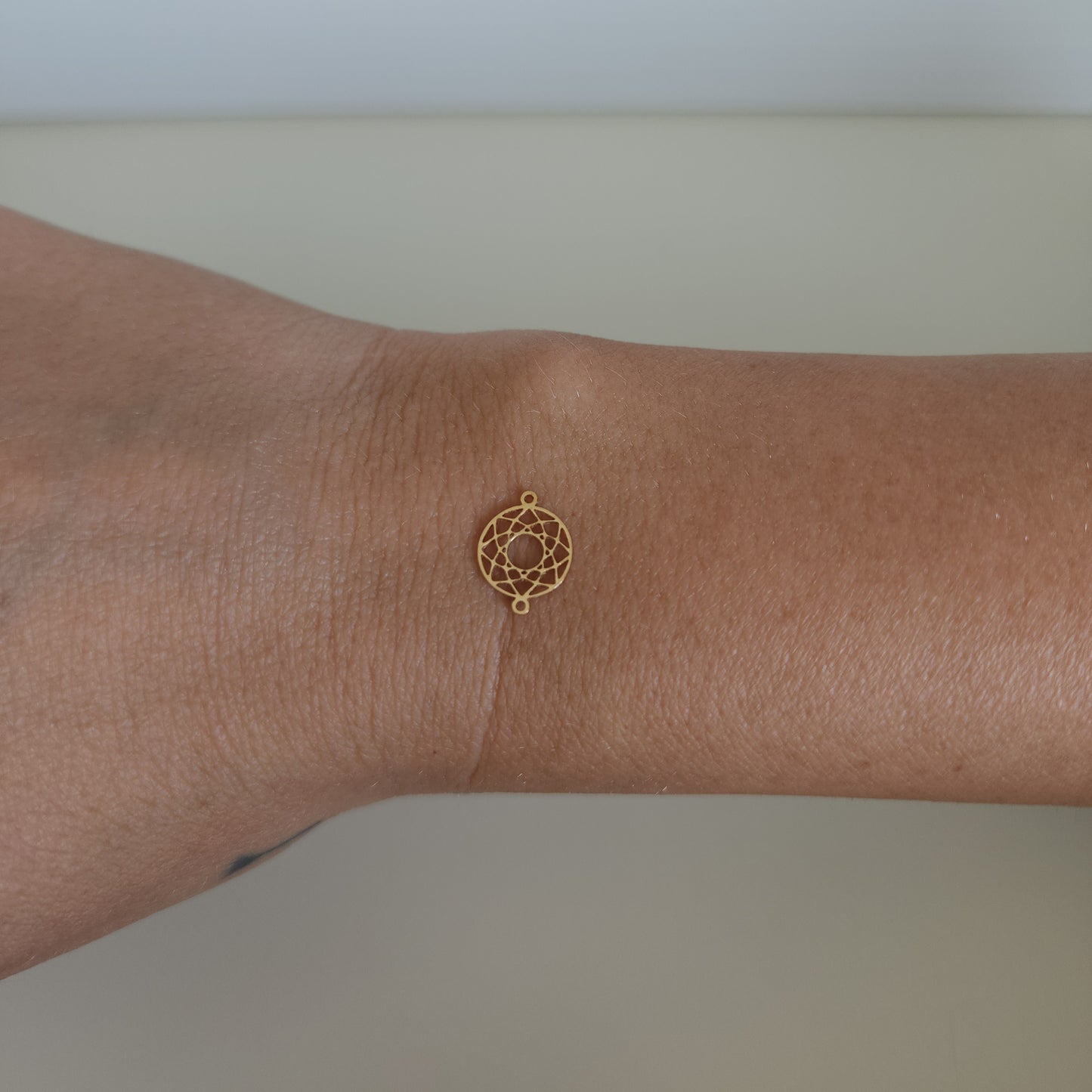 14k gold filled permanent jewellery mandala connector wholesale