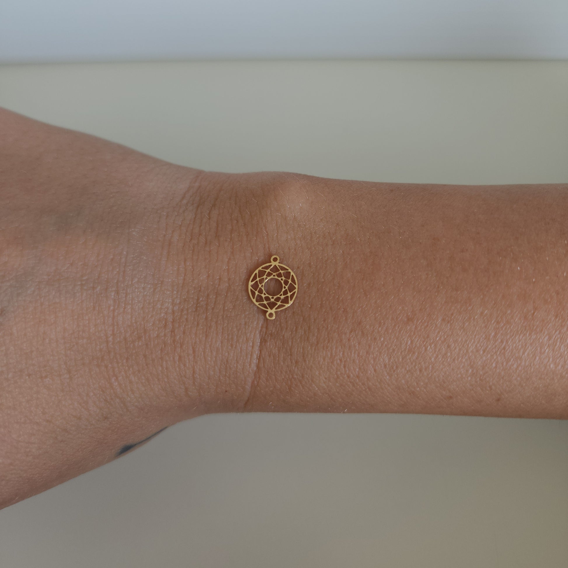 14k gold filled permanent jewellery mandala connector wholesale
