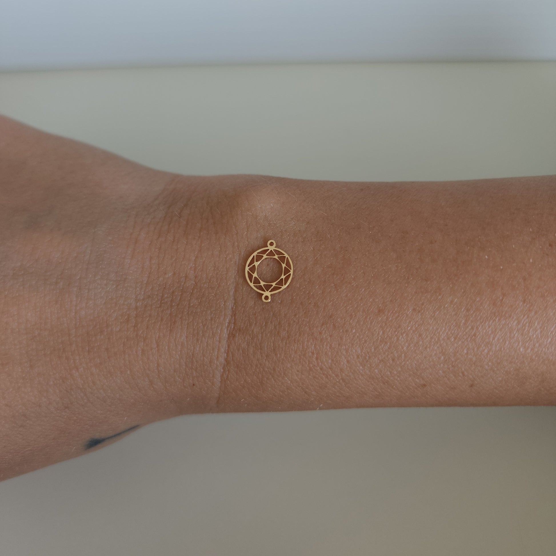 14k gold filled permanent jewellery mandala connector wholesale