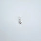 Silver cz heart charm