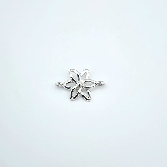 Silver flower connector