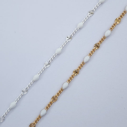 Figaro 3+1 Starburst Alternating Enamel - White