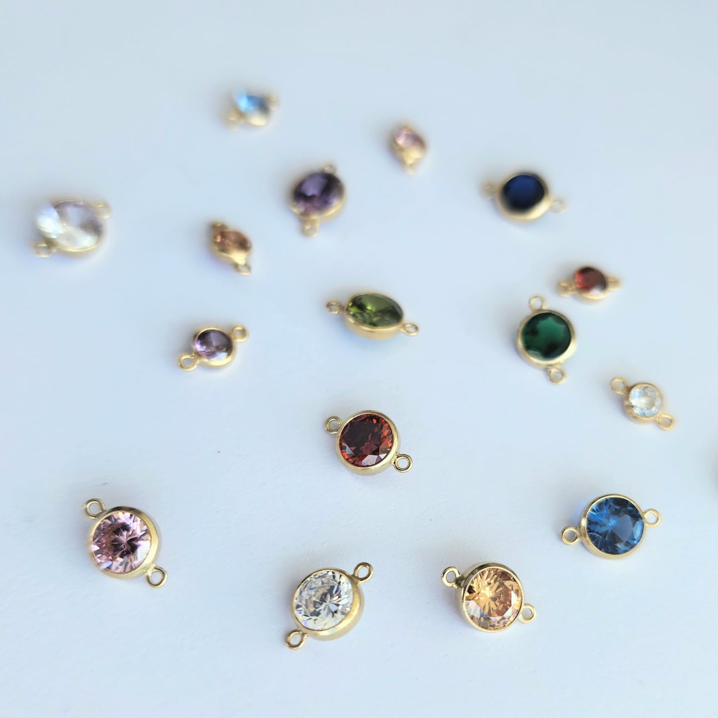 Cz Birthstone Connector 3pk