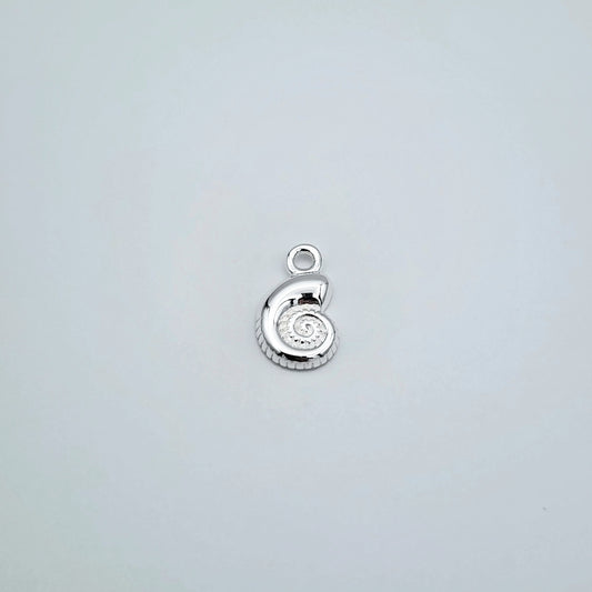 Silver snail charm