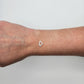 Silver cz heart connector size