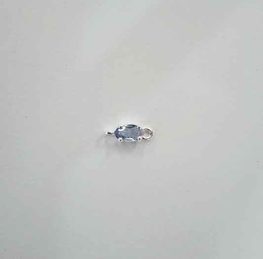 Sterling silver sapphire connector