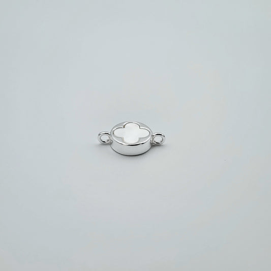 Silver mother of pearl connector