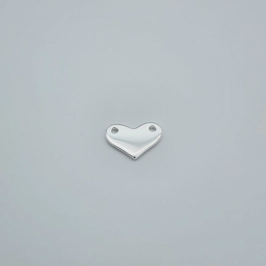 Silver heart connector