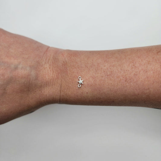 Silver sea star connector size
