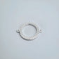 Silver round textured connector