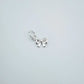 Silver cz bow charm