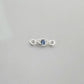 Sterling silver evil eye connector Cubic zirconia