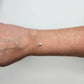Silver cz star charm size