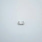 Silver emerald cut connector