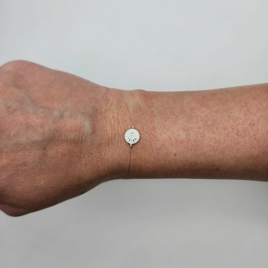 Silver cz sun connector size
