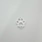 Sterling silver paw print connector